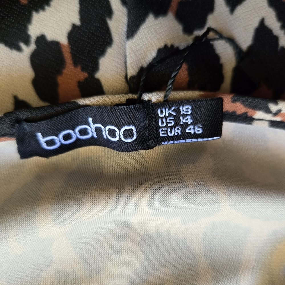 Boohoo‎ Plus Wild Leopard Print Sexy Romper ~Size 14 - Picture 3 of 6